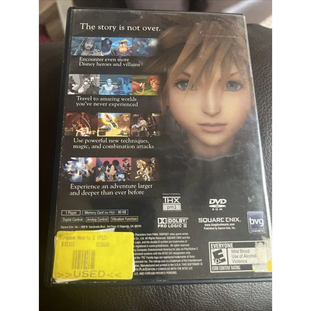 Square Enix Kingdom Hearts II PlayStation 2 Manual Included